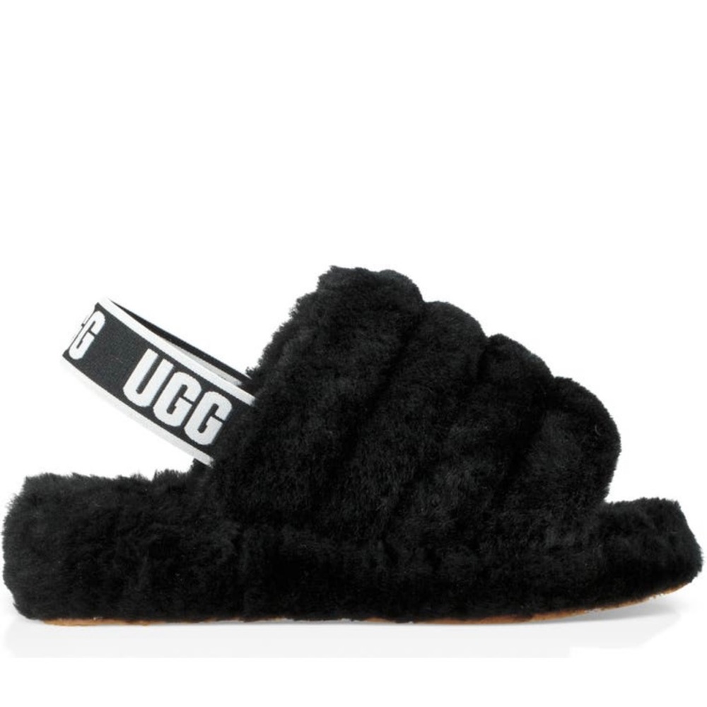 Uggs (size 9) Fluff Yeah Faux Fur Slingback Sandals